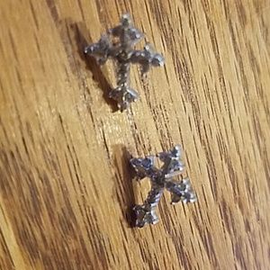 Cross earrings/sterling silver